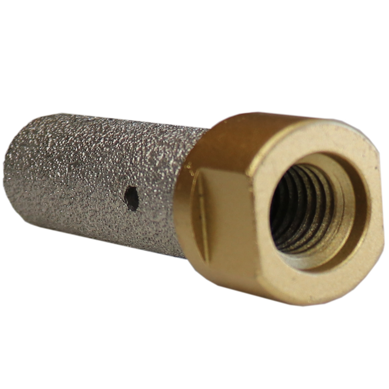 Vacuum brazed diamond dry finger bit