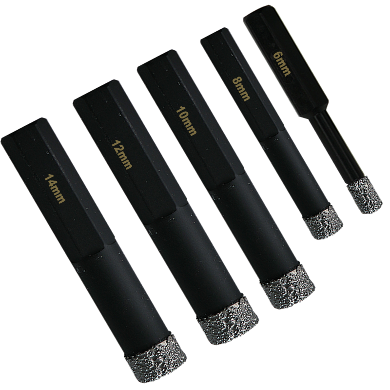 Hex diamond drill bits  6mm-14mm. 20-70mm